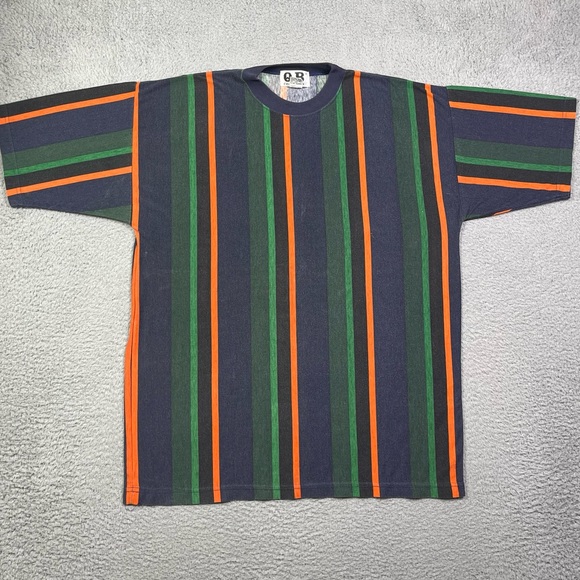 Vintage 90s striped‎ T-shirt - Picture 2 of 4